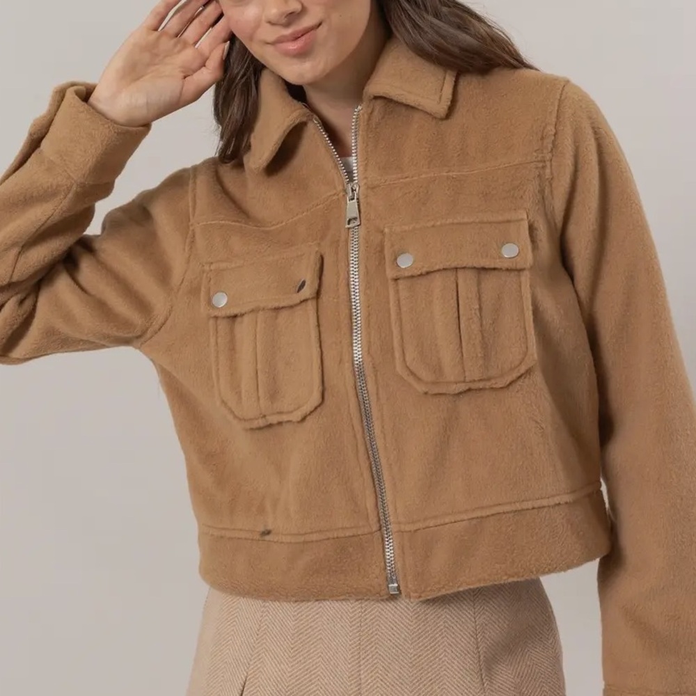 ShopEvelynne Tan Teddy Jacket
